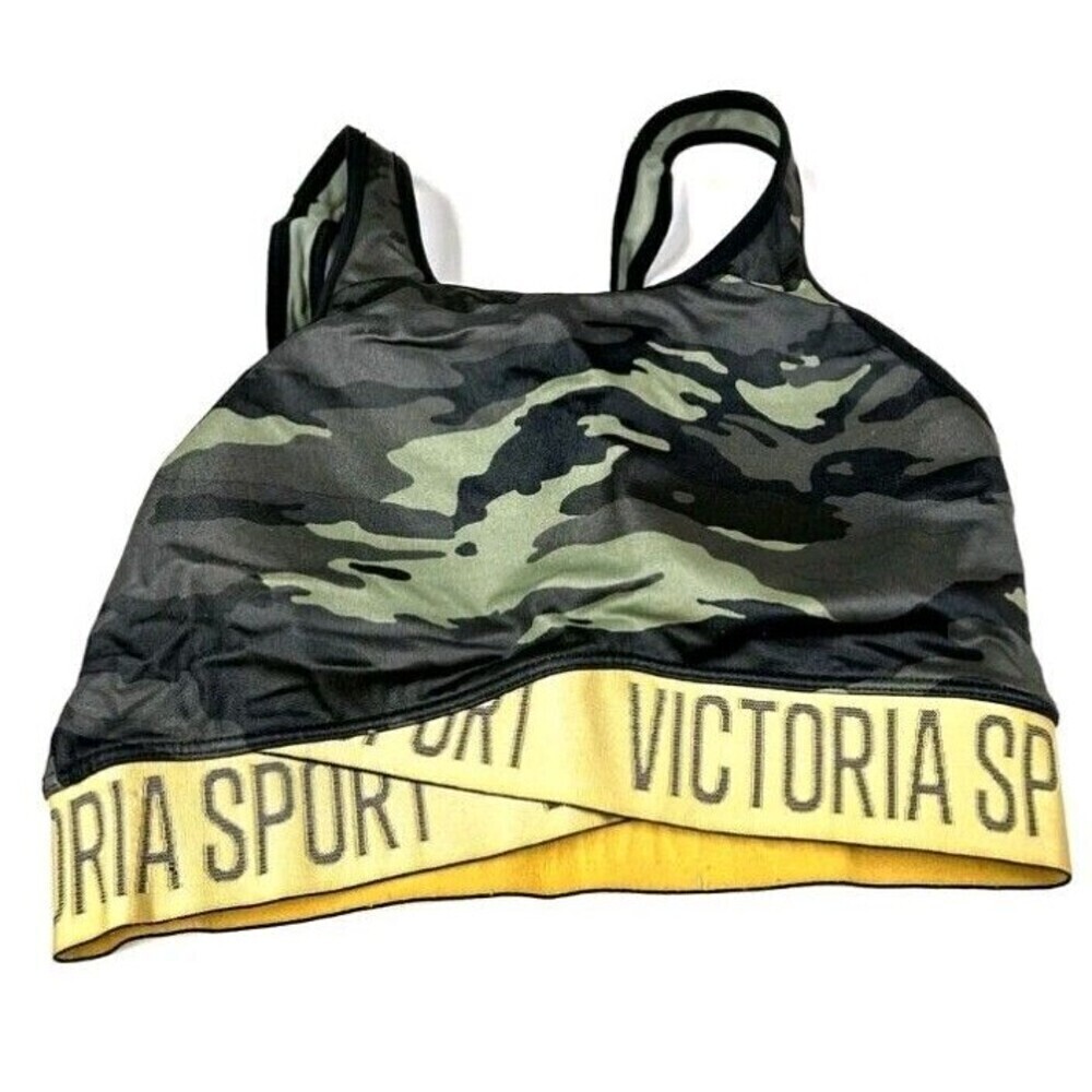 Victoria Sport Victoria's Secret Size Small Sports Bra Camo Green Black